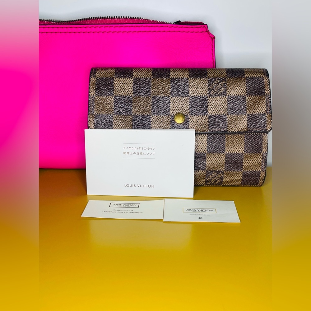 Pre-owned Louis Vuitton Damier Ebene Alexandra wallet